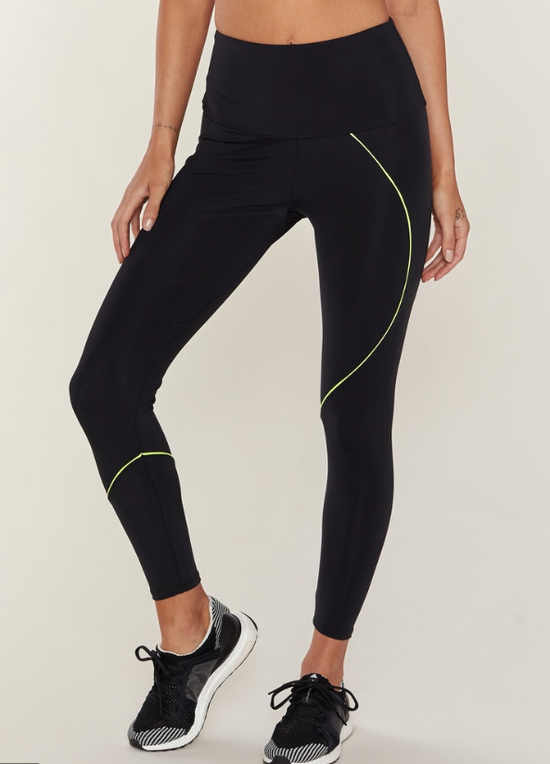 Image Title Onzie Hyper Beam Midi Legging - Neon Yellow